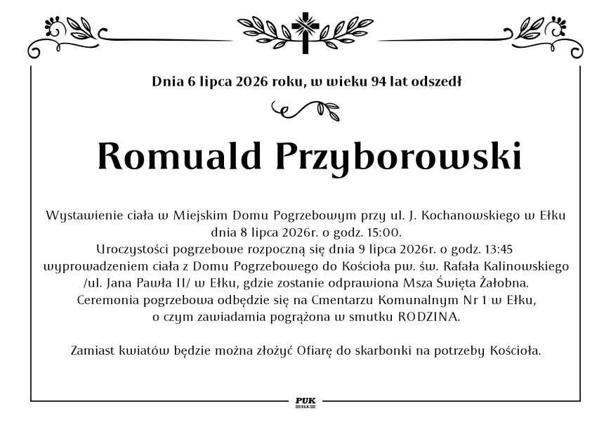 Romuald Przyborowski - nekrolog